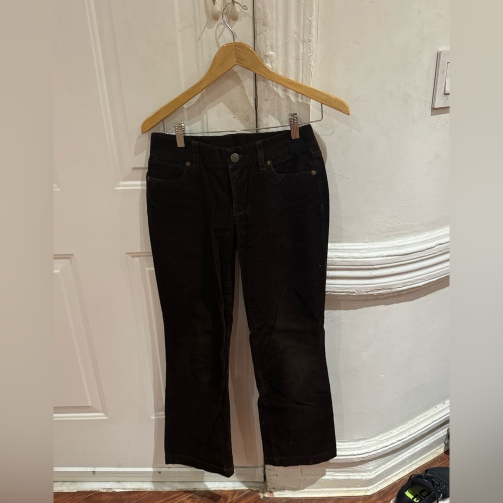 Dark brown corderoy pants. J Crew.